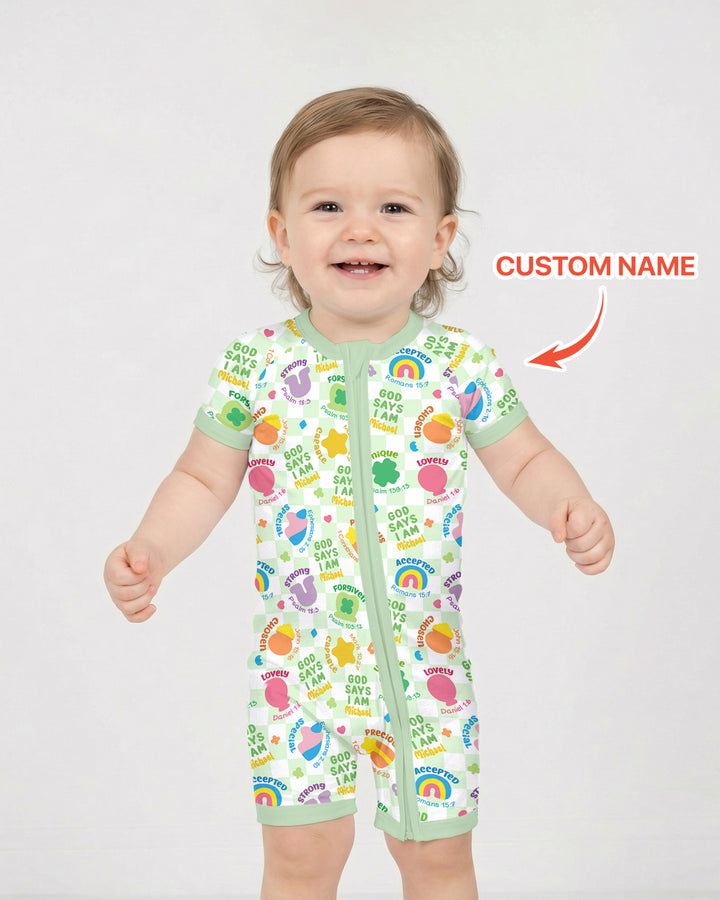 God Says I Am St. Patrick’s Day Custom Name Family Matching Shorty Zippy