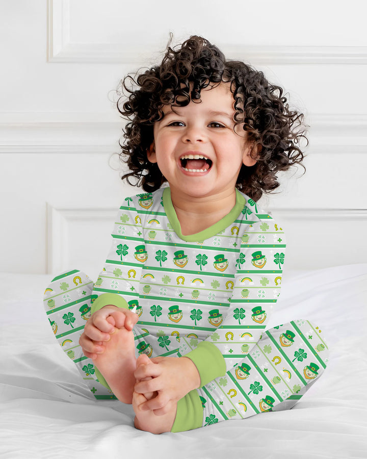 Happy Saint Patrick's Day Two Piece Long Sleeve Pajama Set