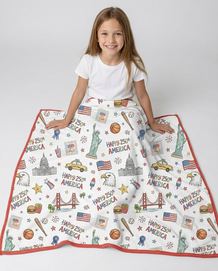 America 250 Celebration Bamboo Blanket