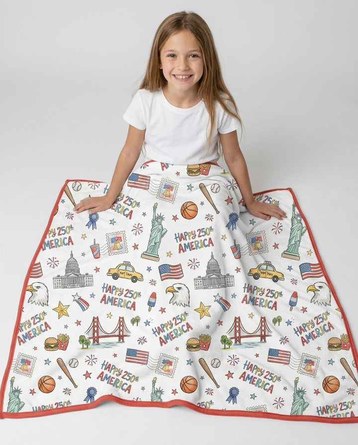 America 250 Celebration Bamboo Blanket