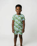 Preppy Coast Beach Club Bamboo Two Piece Short Sleeve Shorts Pajama Set