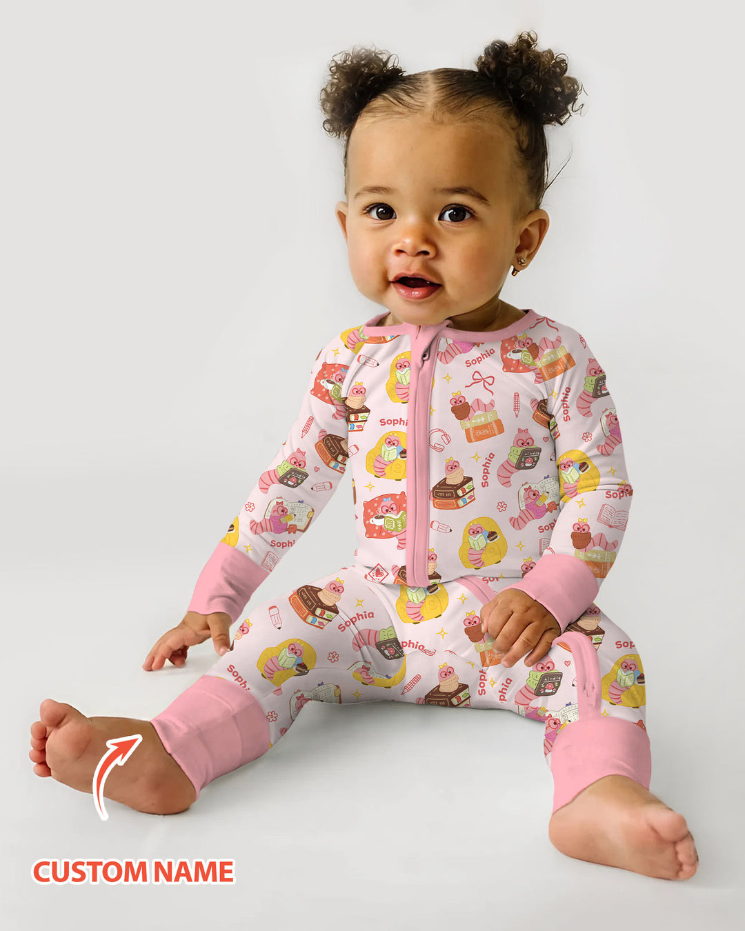 Little Book Worm Family Matching Bamboo Convertible Zippy