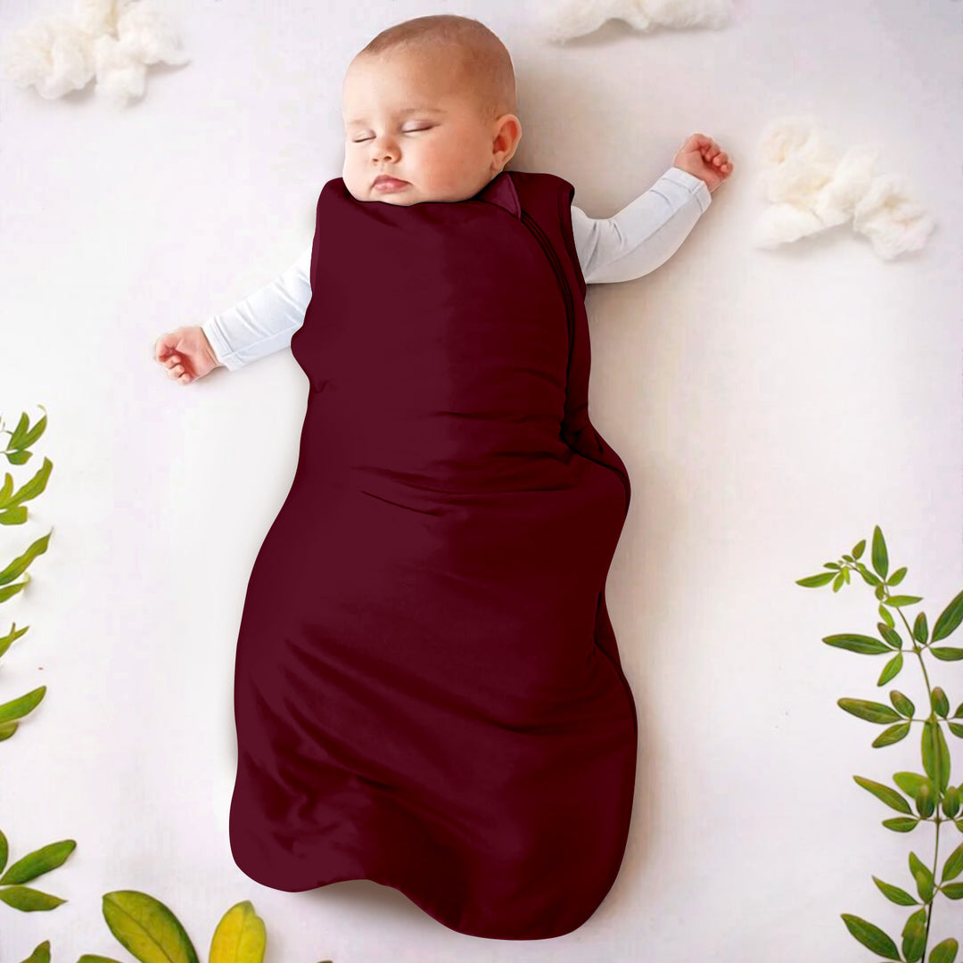 Burgunderbaby Schlafsack Bambus - elegant & Plüsch