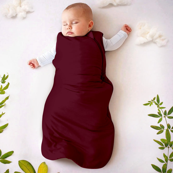Burgunderbaby Schlafsack Bambus - elegant & Plüsch