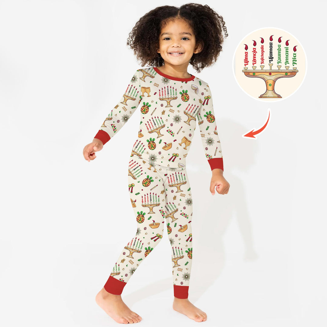 Happy Kwanzaa Two Piece Long Sleeve Pajama Set