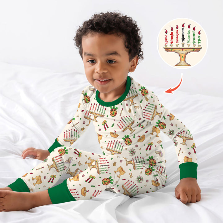 Happy Kwanzaa Two Piece Long Sleeve Pajama Set