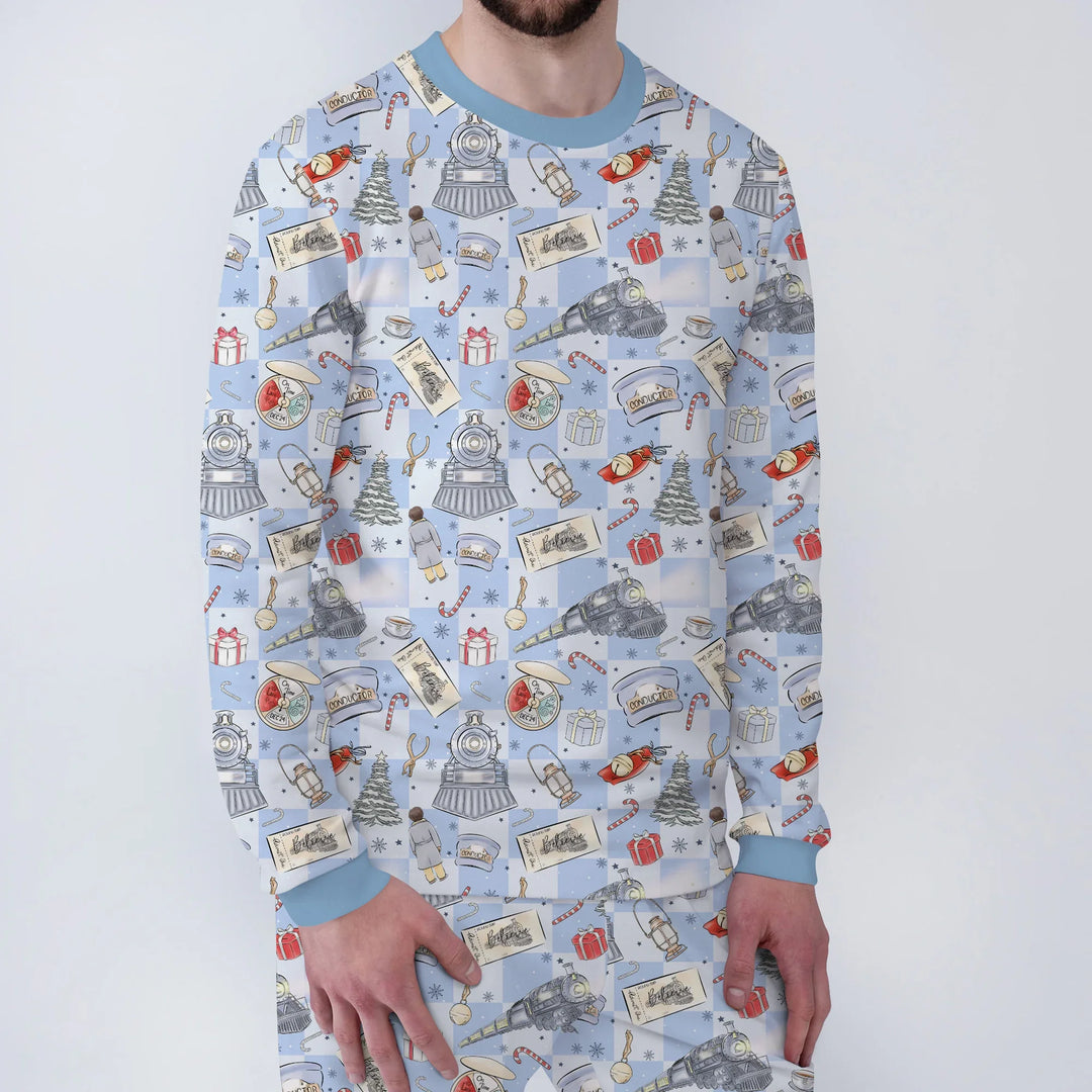 Christmas Train Men's Pajama Set
