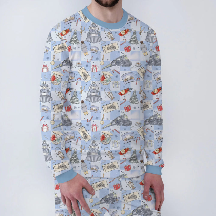 Christmas Train Men's Pajama Set
