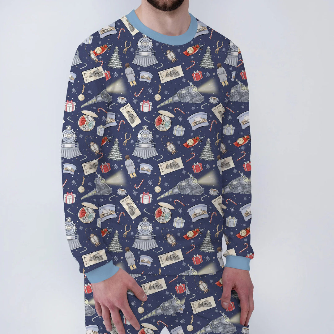 Christmas Train Men's Pajama Set