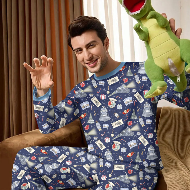 Christmas Train Men's Pajama Set