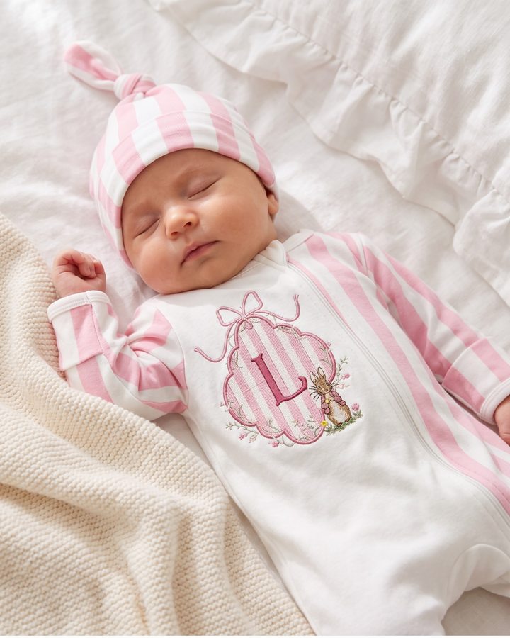 Gerippte Babykleidung mit individuellem Foto - Weich &amp; Skizzenhaft