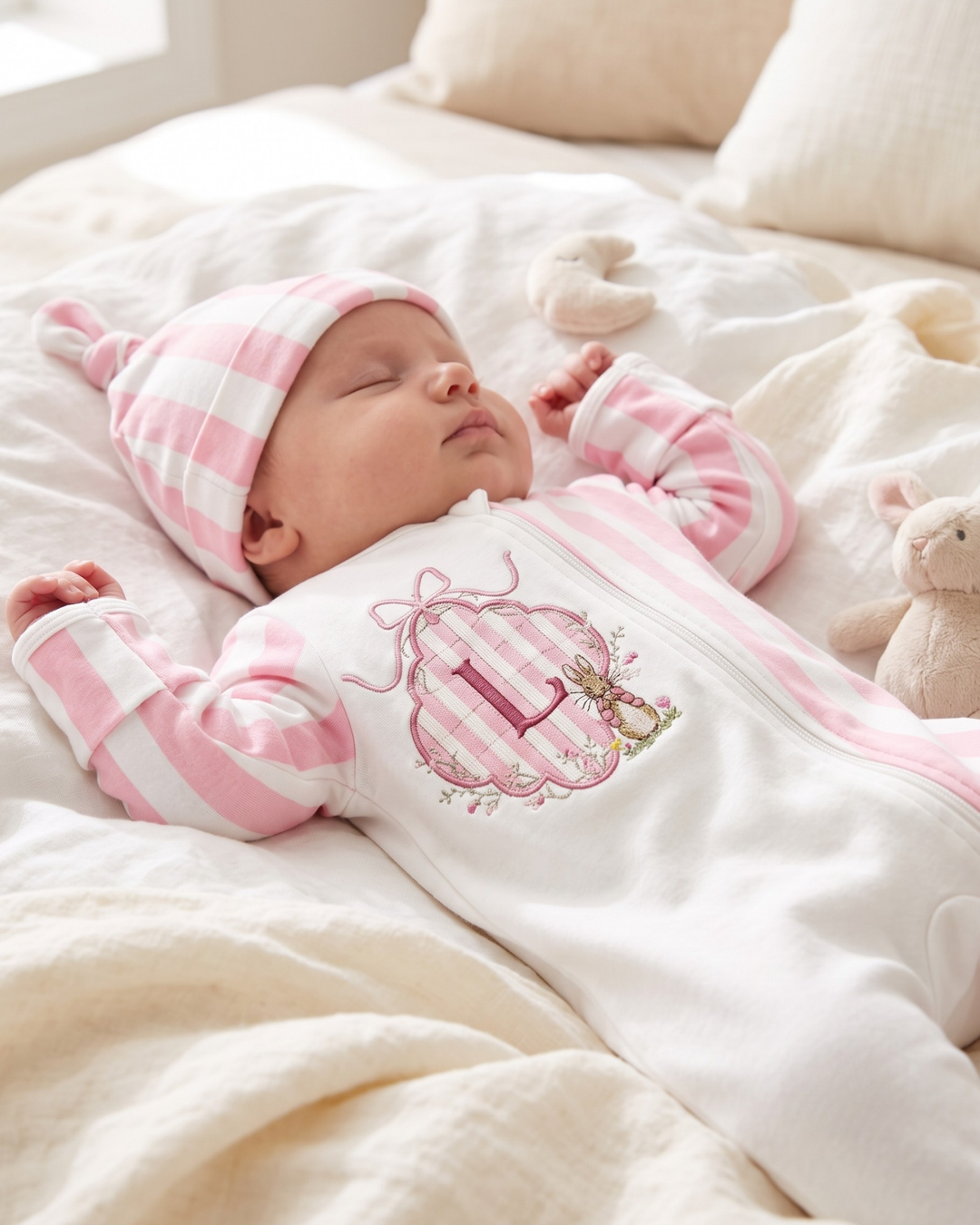 Gerippte Babykleidung mit individuellem Foto - Weich &amp; Skizzenhaft