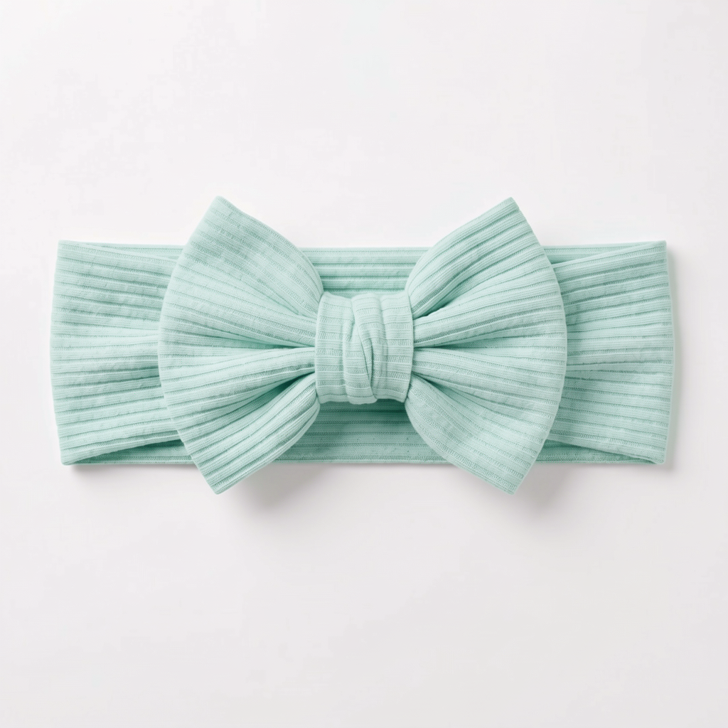 Ribbed Bamboo Luxe Bow Headband