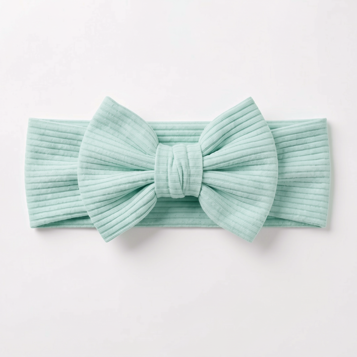 Ribbed Bamboo Luxe Bow Headband