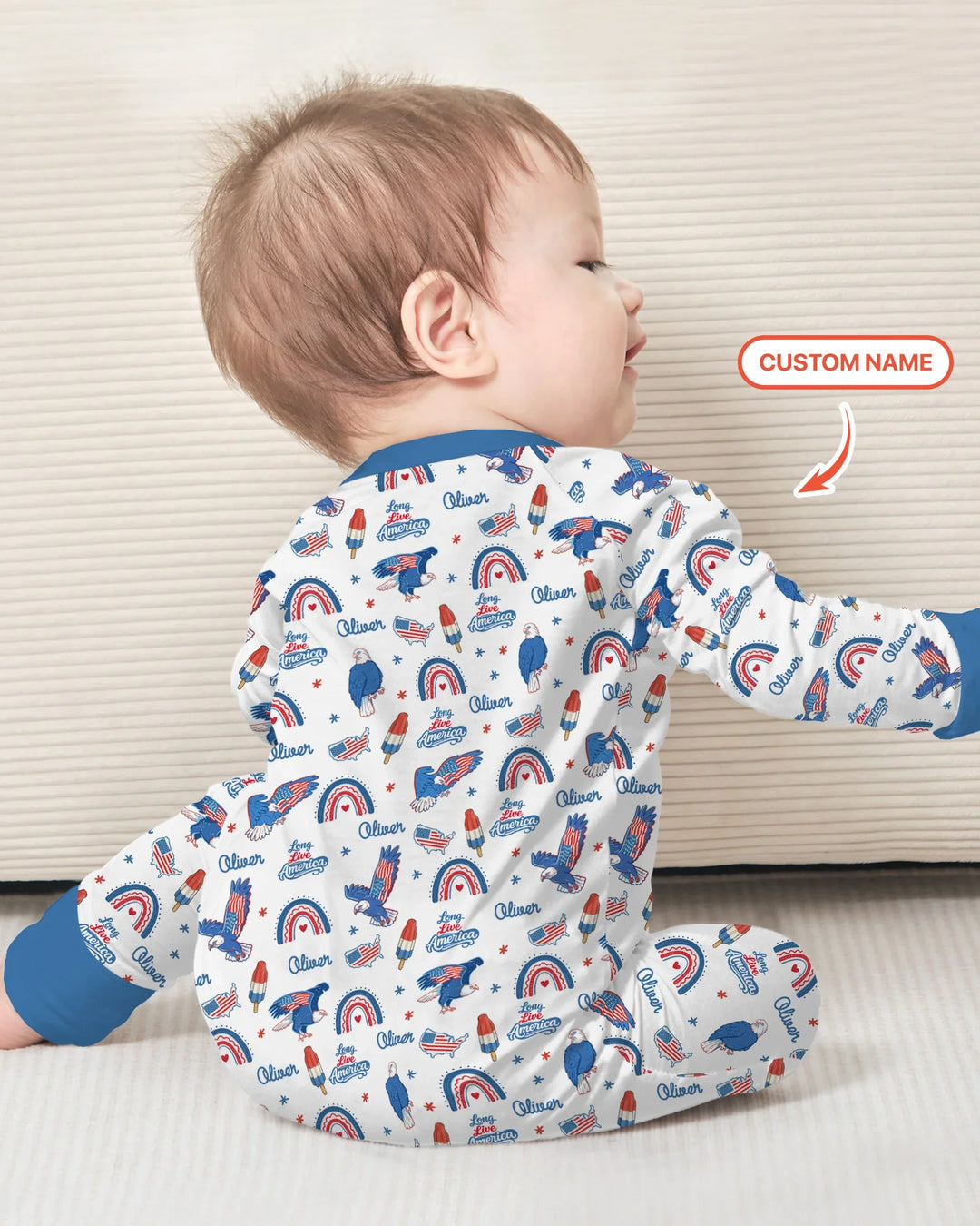 Gerippte Babykleidung mit individuellem Foto - Weich &amp; Skizzenhaft