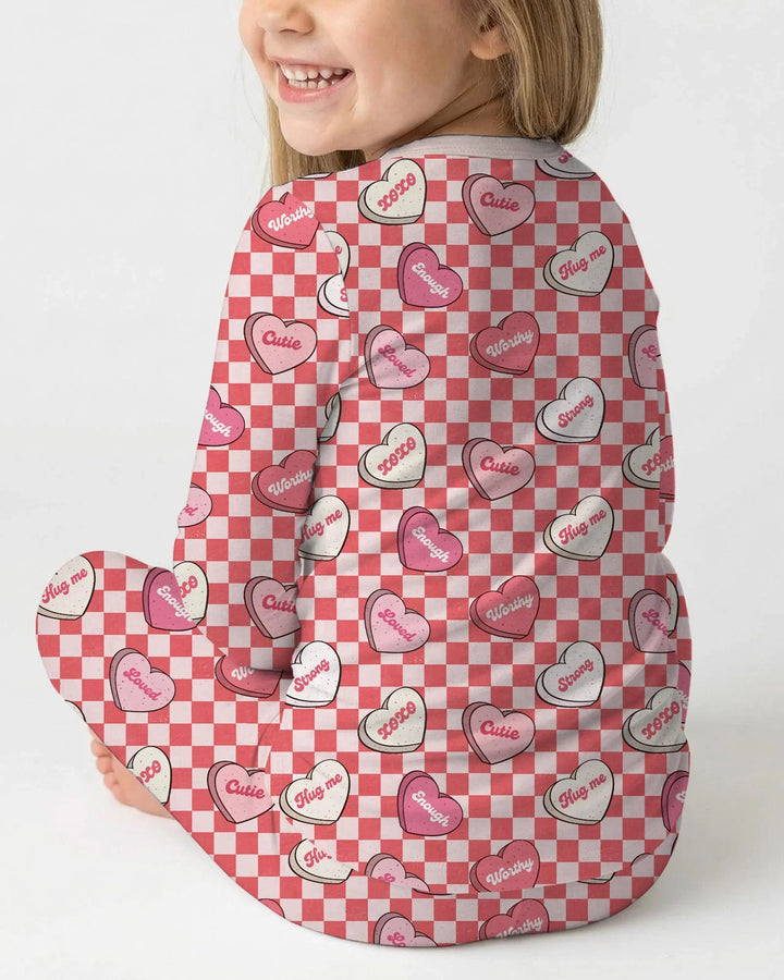 Valentine in Hearts Two Piece Long Sleeve Pajama Set