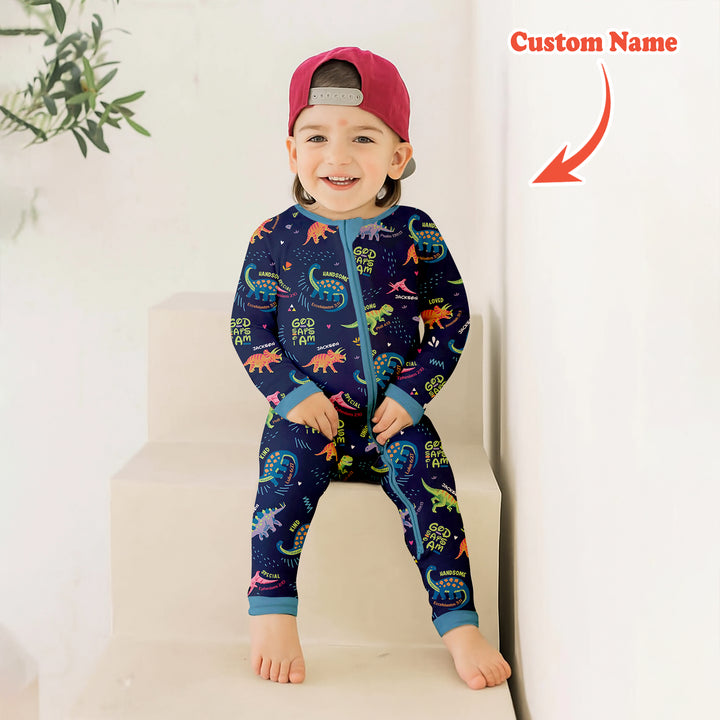 Custom Name God says I am Dinosaur Convertible Zippy