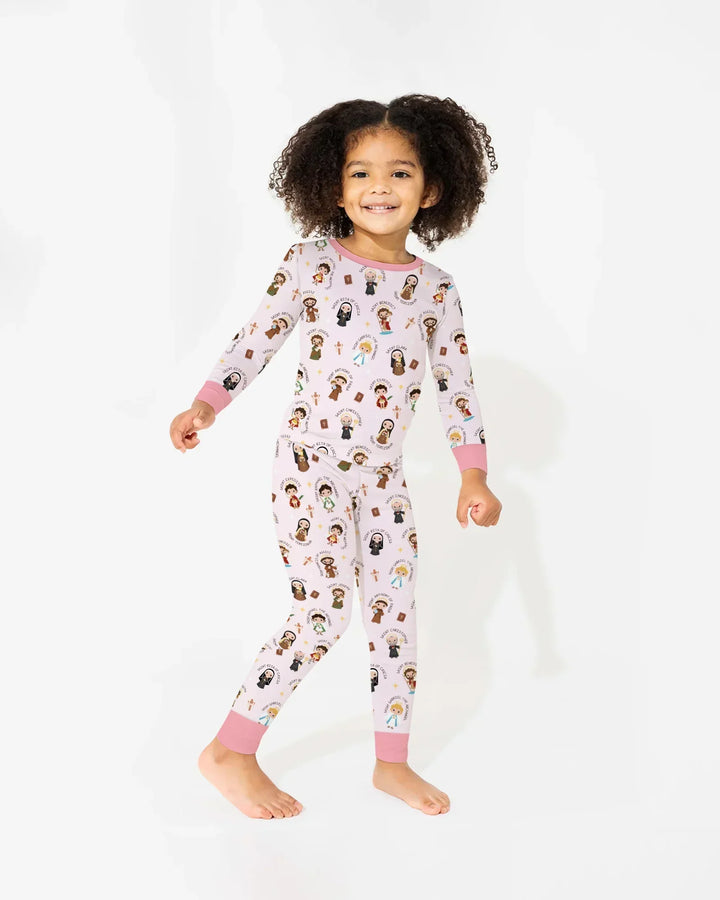 Saints in the Clouds Two Piece Long Sleeve Pajama Set
