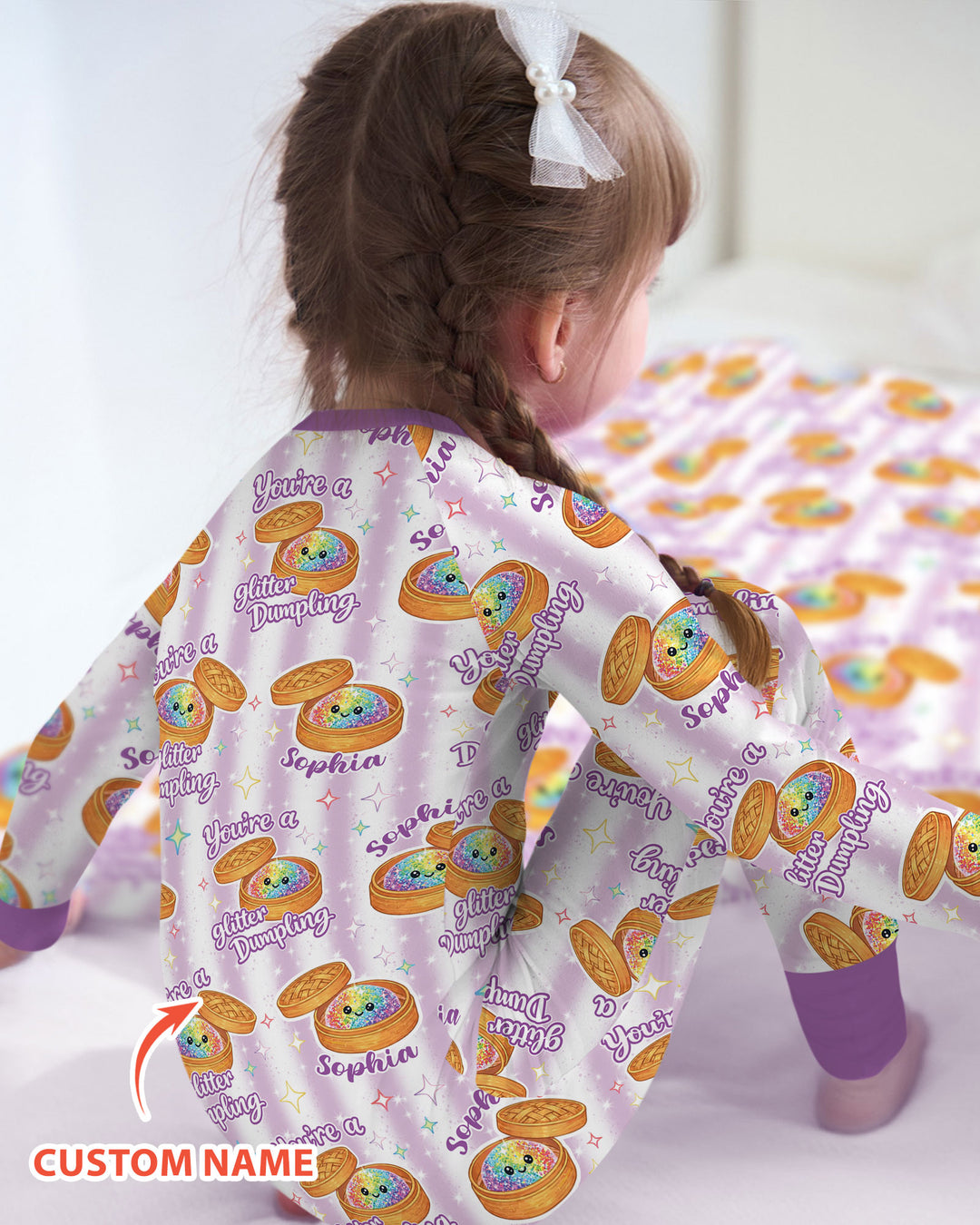 Personalized You're Glitter Dumpling Bamboo Convertible Zippy