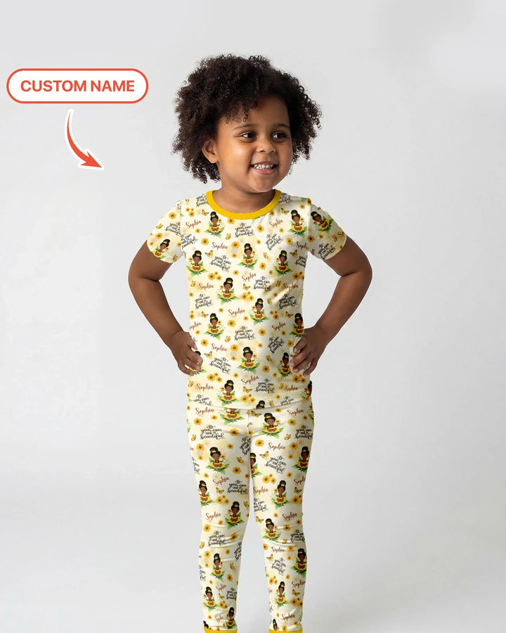 Zweiteiliges, kurzärmliges Pyjama-Set mit Marienkäfern