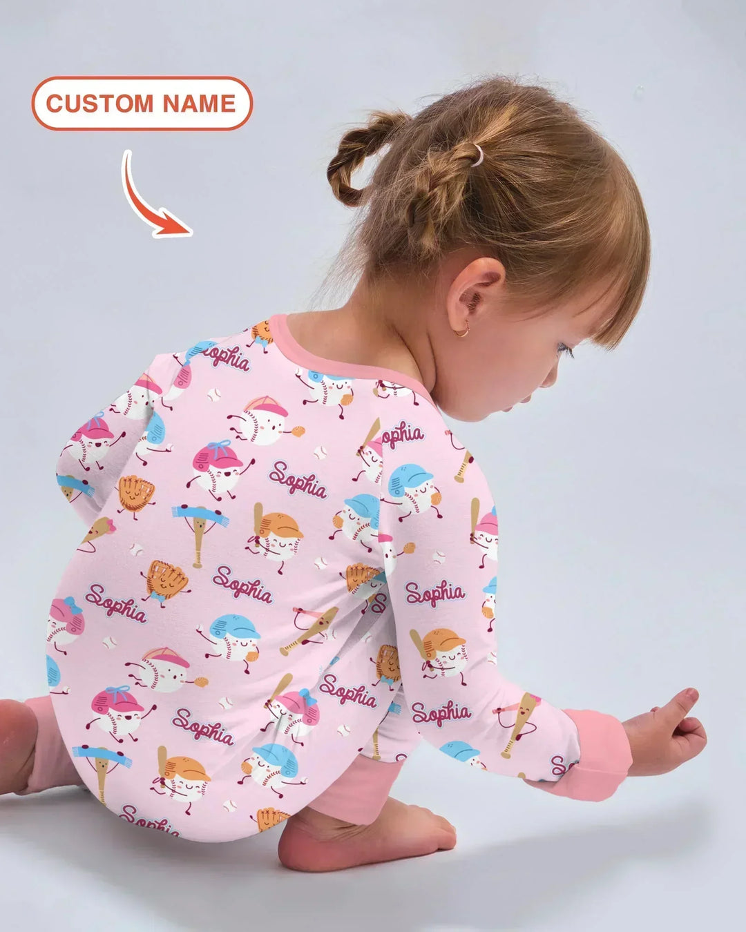 Custom Name Ballparl Family Matching Bamboo Convertible Zippy