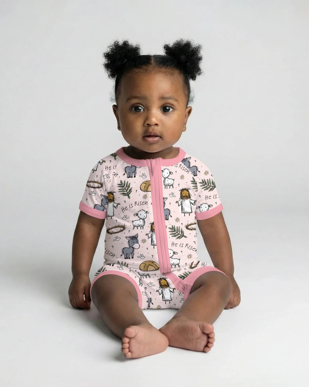 He Is Risen Easter Family Matching Shorty Zippy