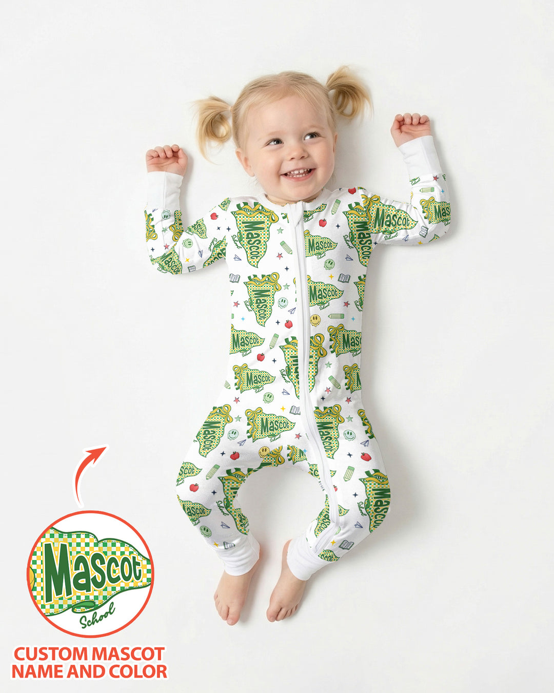 Custom Mascot School Name Bamboo Convertible Zippy