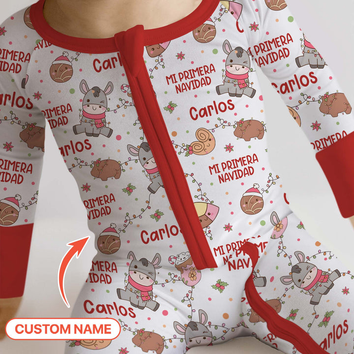 Mi Primera Navidad Custom Name Convertible Zippy , Mi Primera Navidad Custom Name Convertible Zippy - 0-3M
