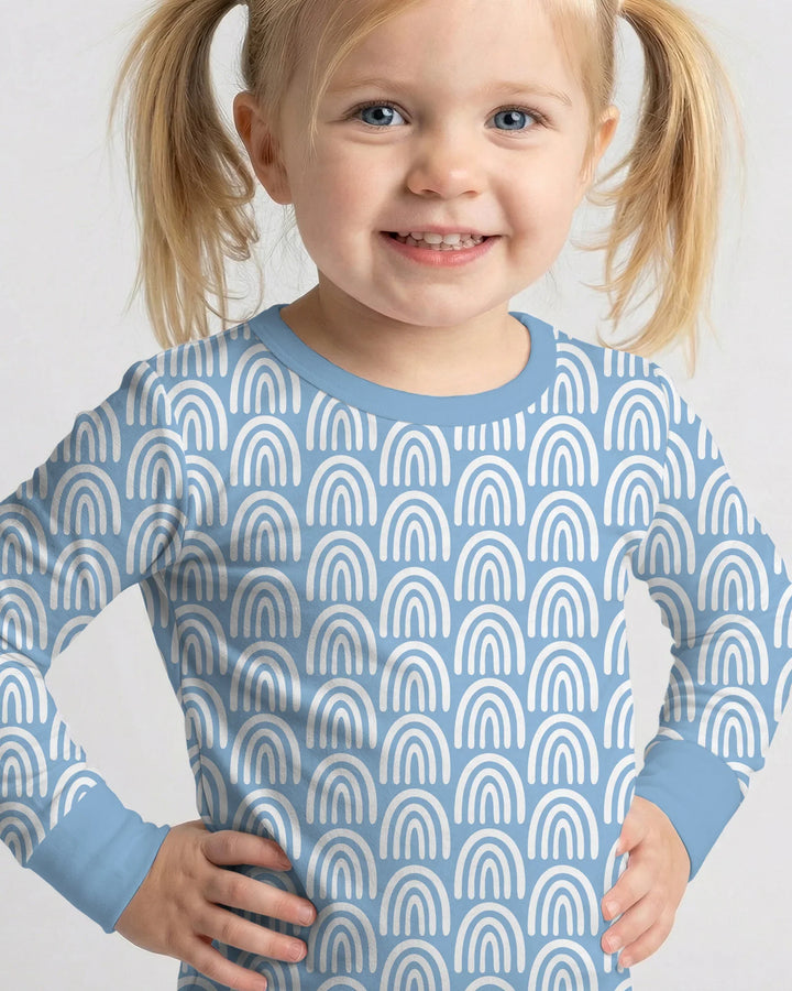 Zweiteiliges Langarm-Pyjama-Set mit Sommerfrüchten