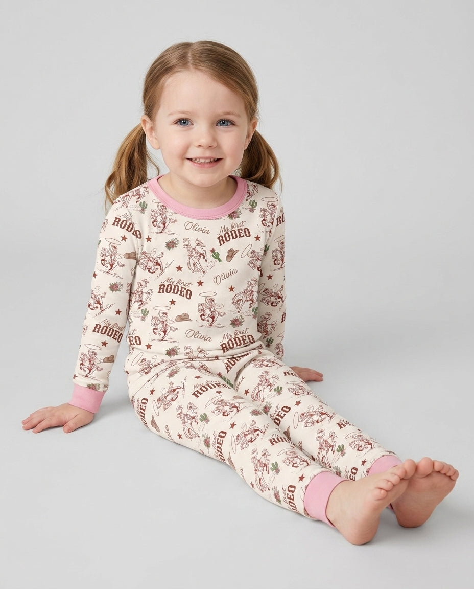 Conjunto de pijama de dos piezas de bambú con mangas largas, plantilla PERSONALIZADA