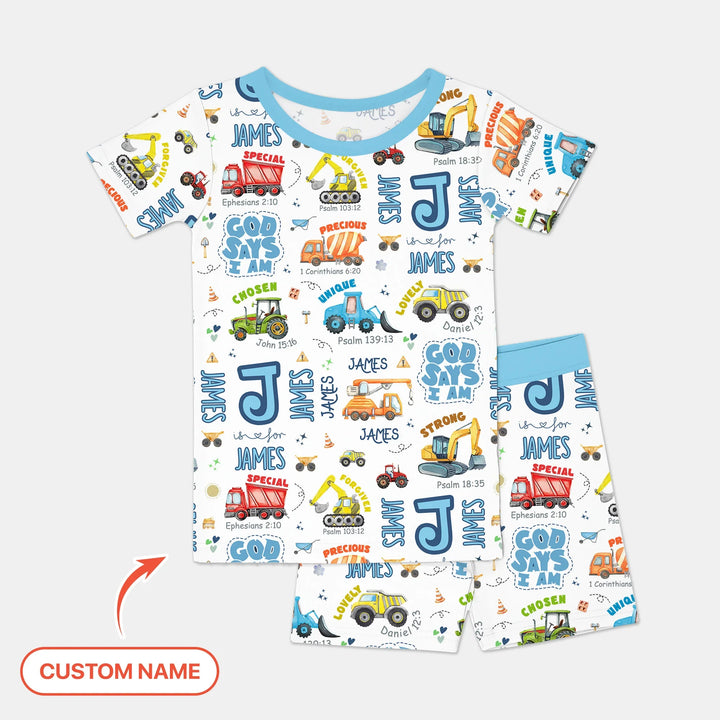 Zweiteiliges Pyjama-Set mit kurzen Ärmeln und Shorts im Sommer-Design