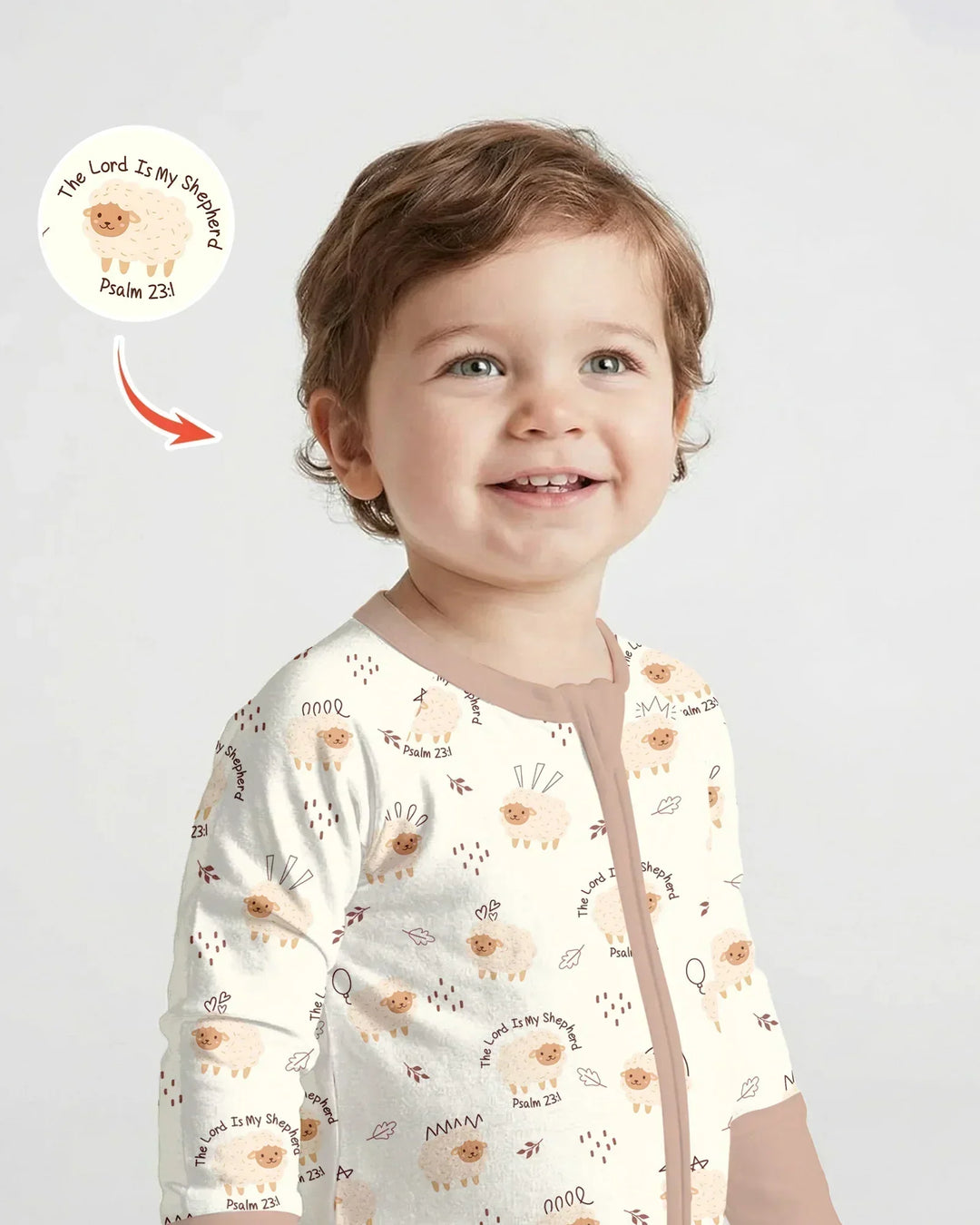 Gerippte Babykleidung mit individuellem Foto - Weich &amp; Skizzenhaft