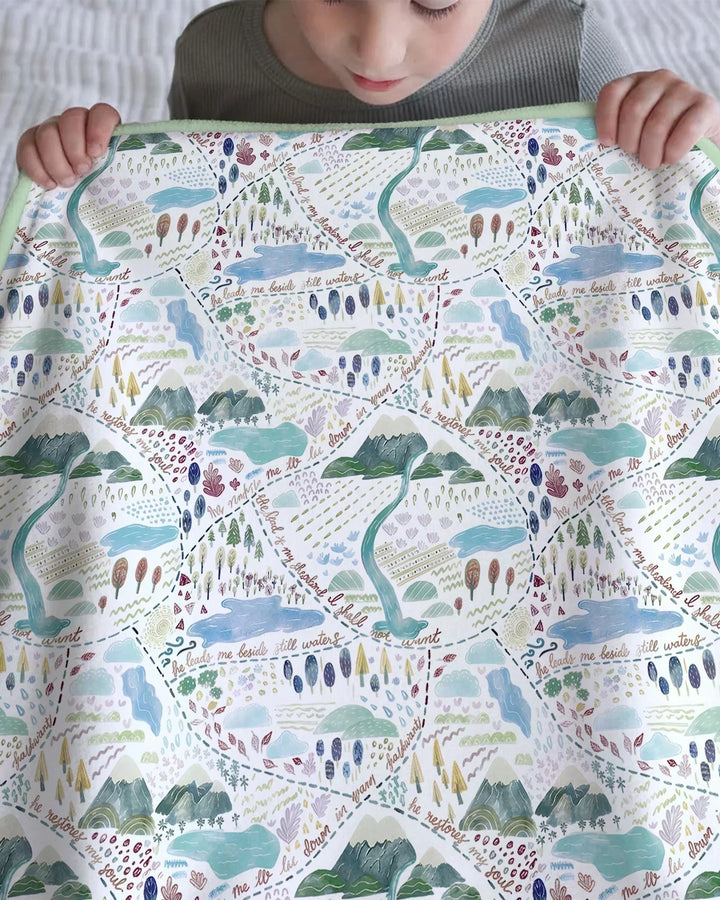 Whimsical Psalms 23 Map Blanket