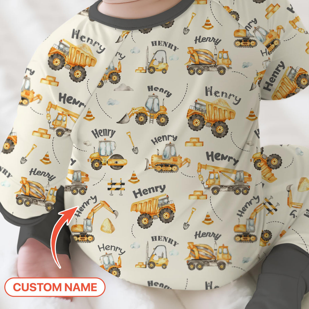 Constructions Machines Custom Name Convertible Zippy