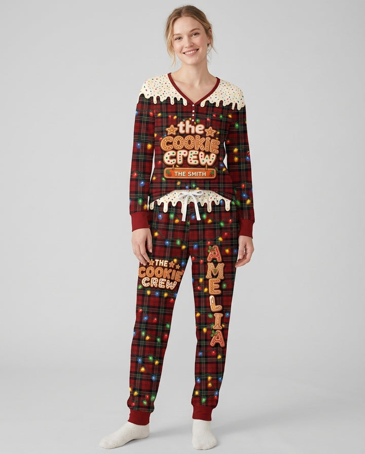 The Cookie Crew Custom Name Bamboo Women Pajama Set