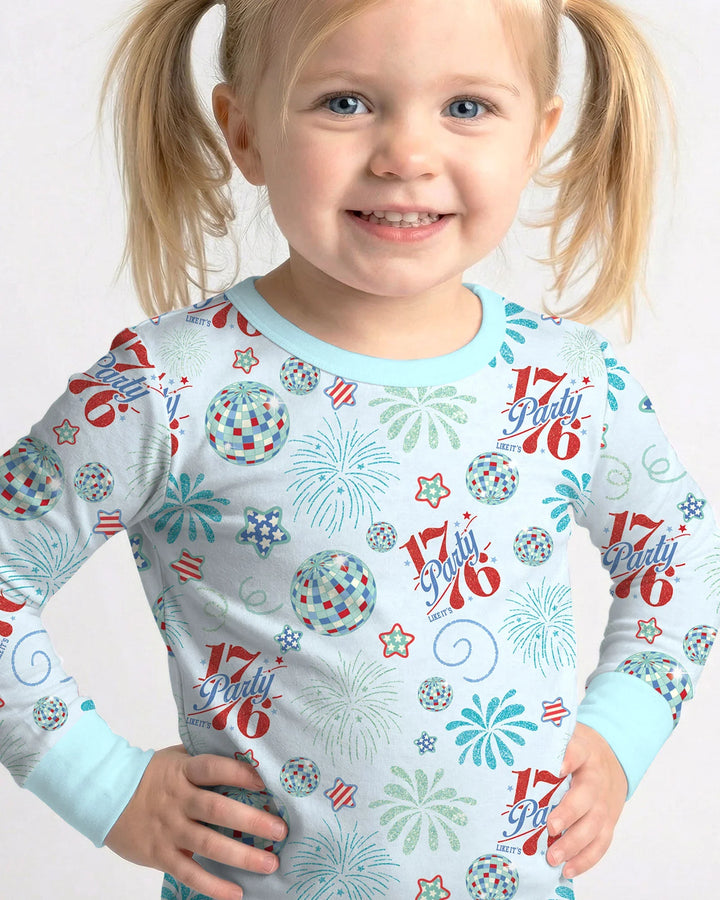 Land Of Free Family Matching Bamboo Two Piece Long Sleeve Pajama Set