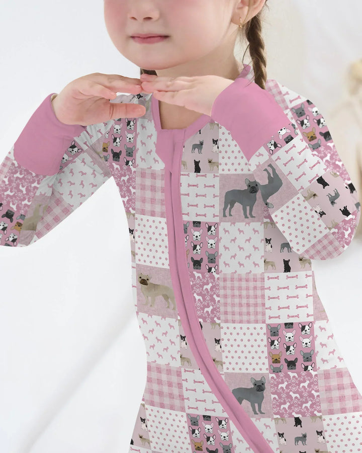 Frenchies Patchwork Family Matching Convertible Zippy