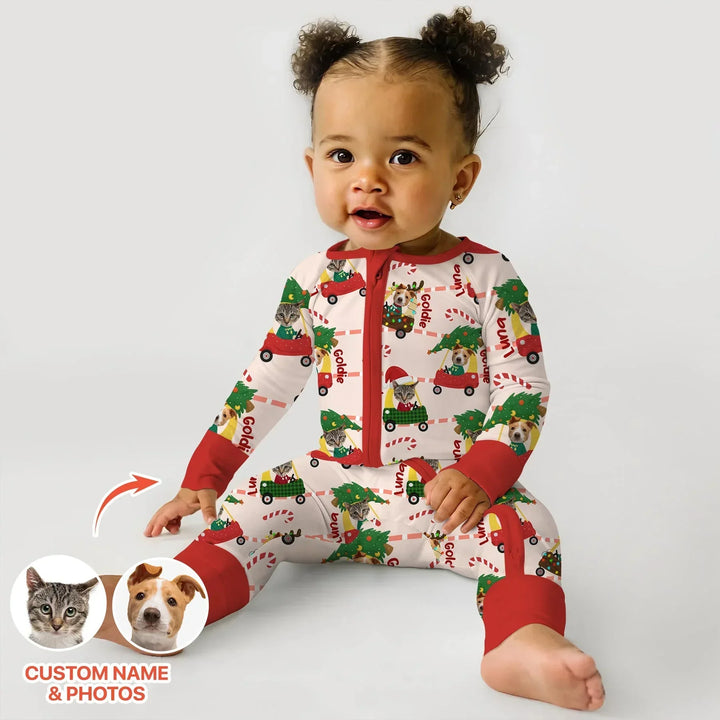 Gerippte Babykleidung mit individuellem Foto - Weich &amp; Skizzenhaft