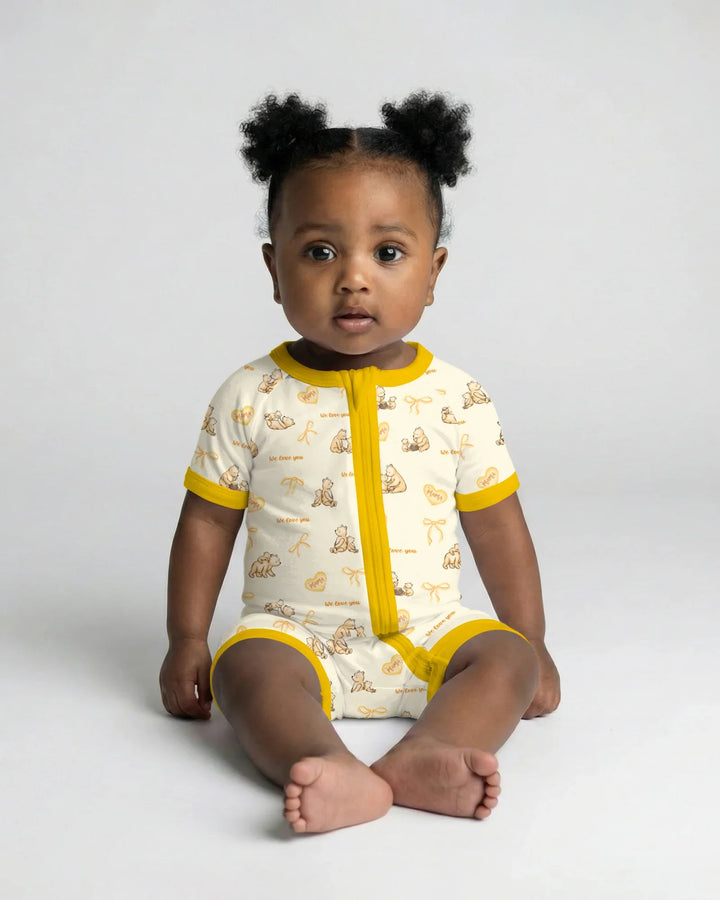 Sweat Yellow Mama Bear Shorty Zippy