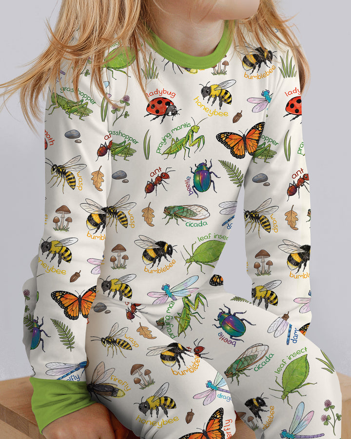Bug Learning Bamboo Two Piece Long Sleeve Pajama Set