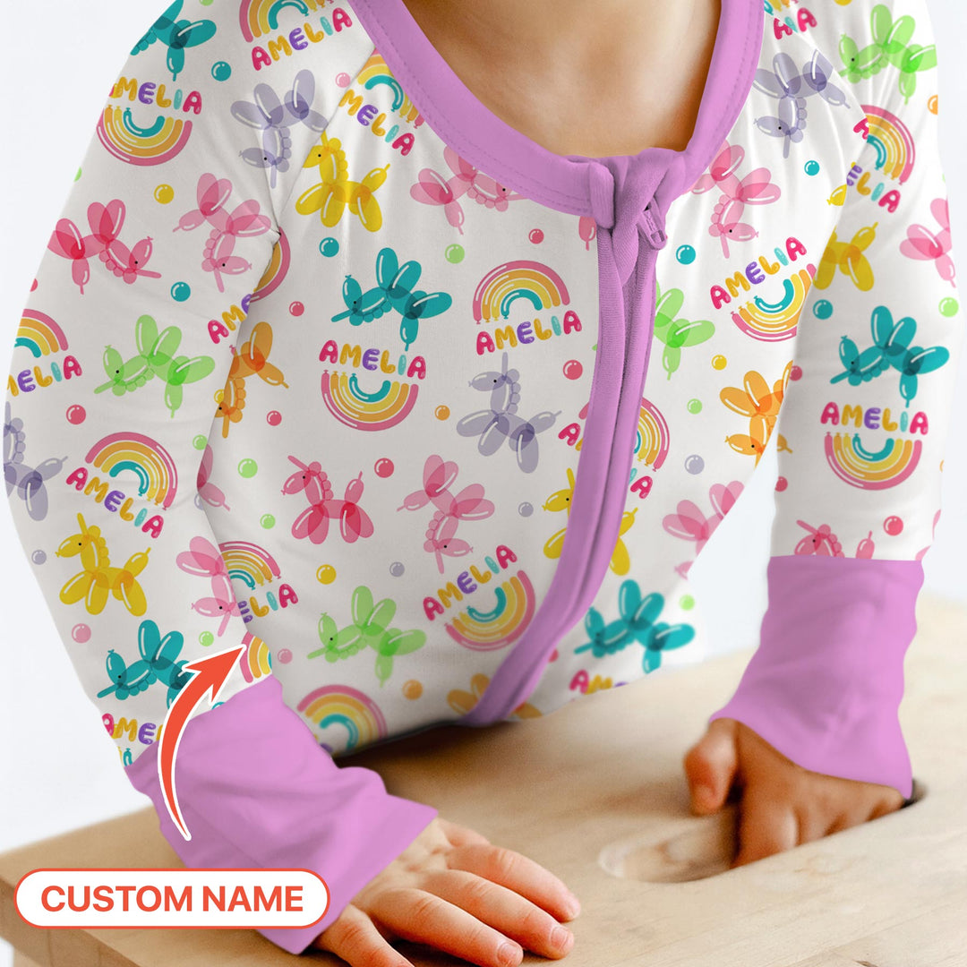 Sweet Balloon Dreams Custom Name Convertible Zippy