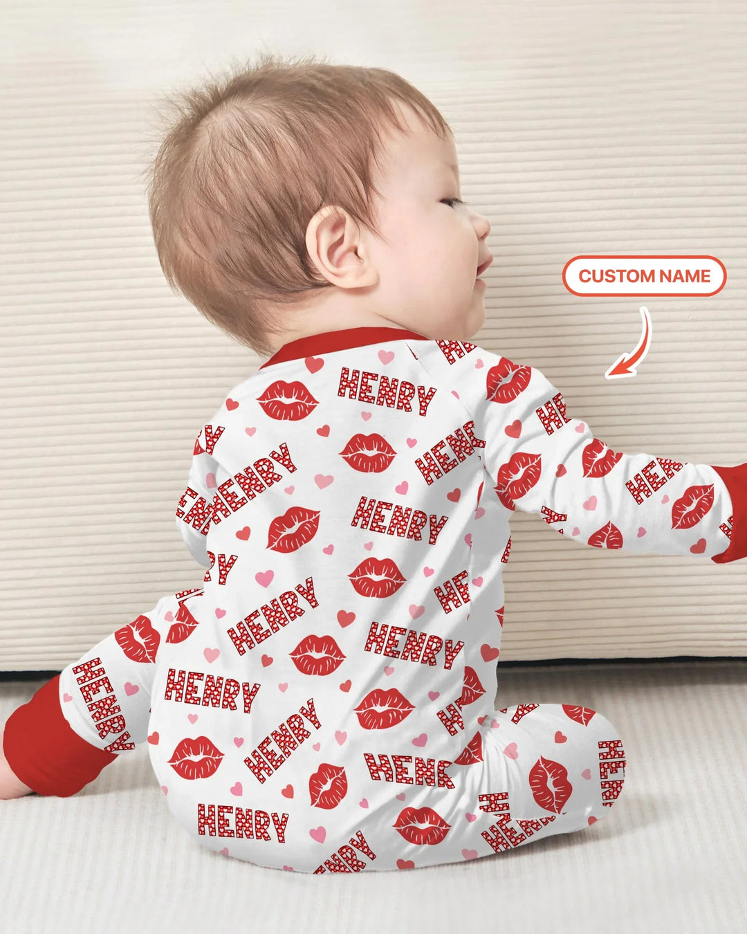 Gerippte Babykleidung mit individuellem Foto - Weich &amp; Skizzenhaft