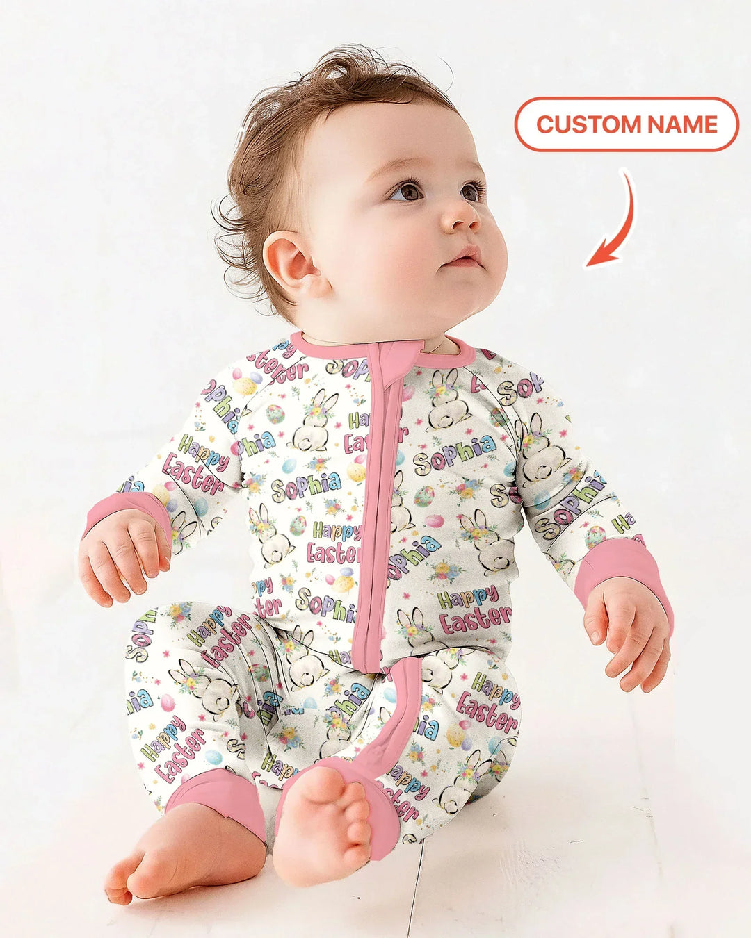 Personalized Happy Easter Bunny Convertible Zippy