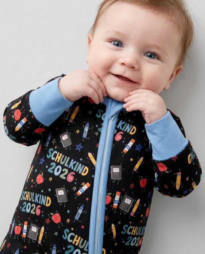 Gerippte Babykleidung mit individuellem Foto - Weich &amp; Skizzenhaft