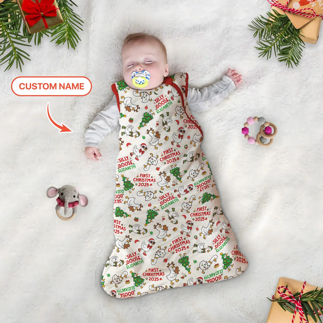 Custom Name "Silly Goose" Sleep Bag (Red) , Custom Name "Silly Goose" Sleep Bag (Red) - XS / 0.5 TOG