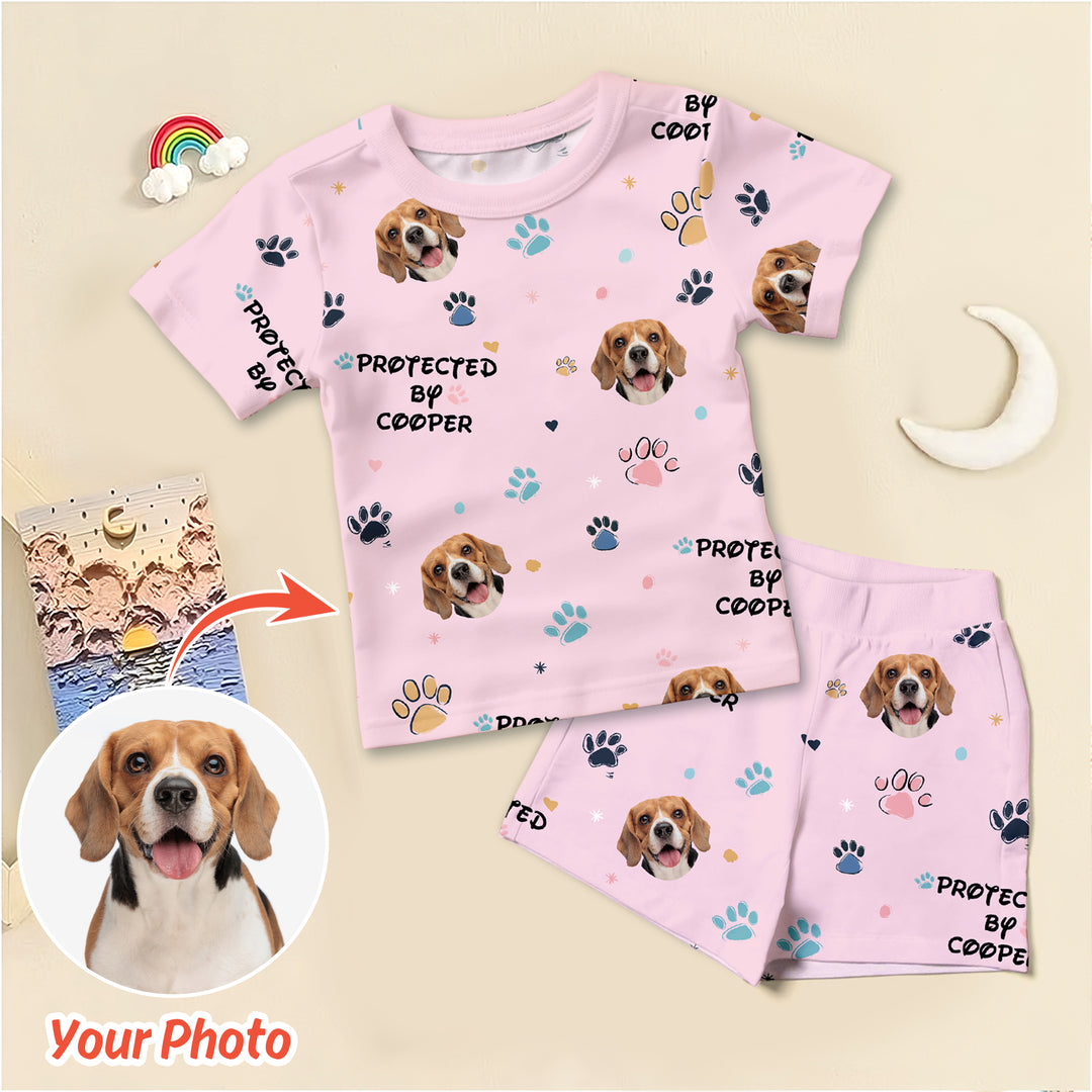 Custom Dog Photo Pattern Protected By Pajama