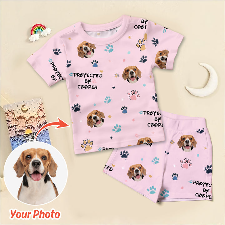 Custom Dog Photo Pattern Protected By Pajama