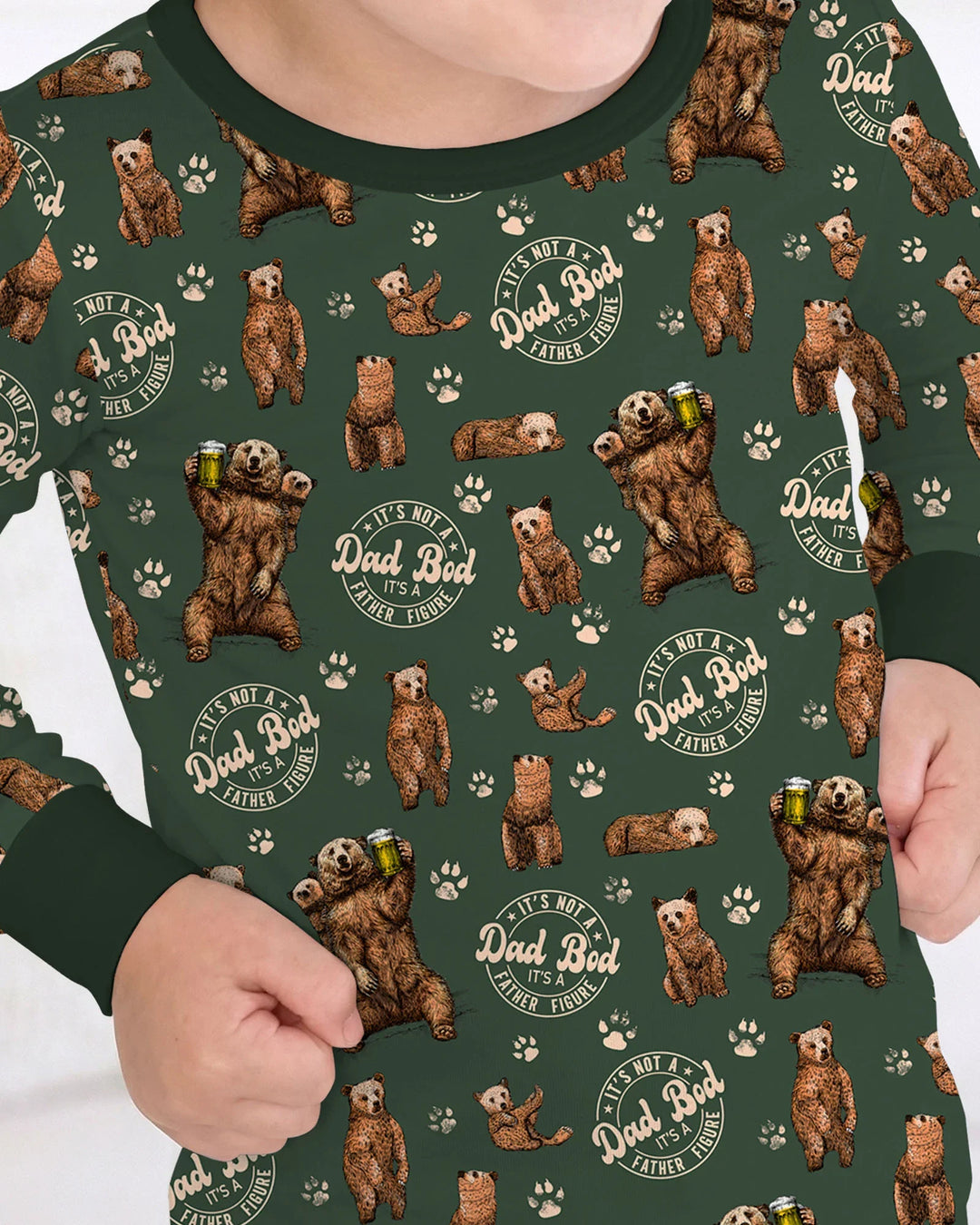 Daddy Bear It's Not A Dad Bod Bamboo Two Piece Long Sleeve Pajama Set