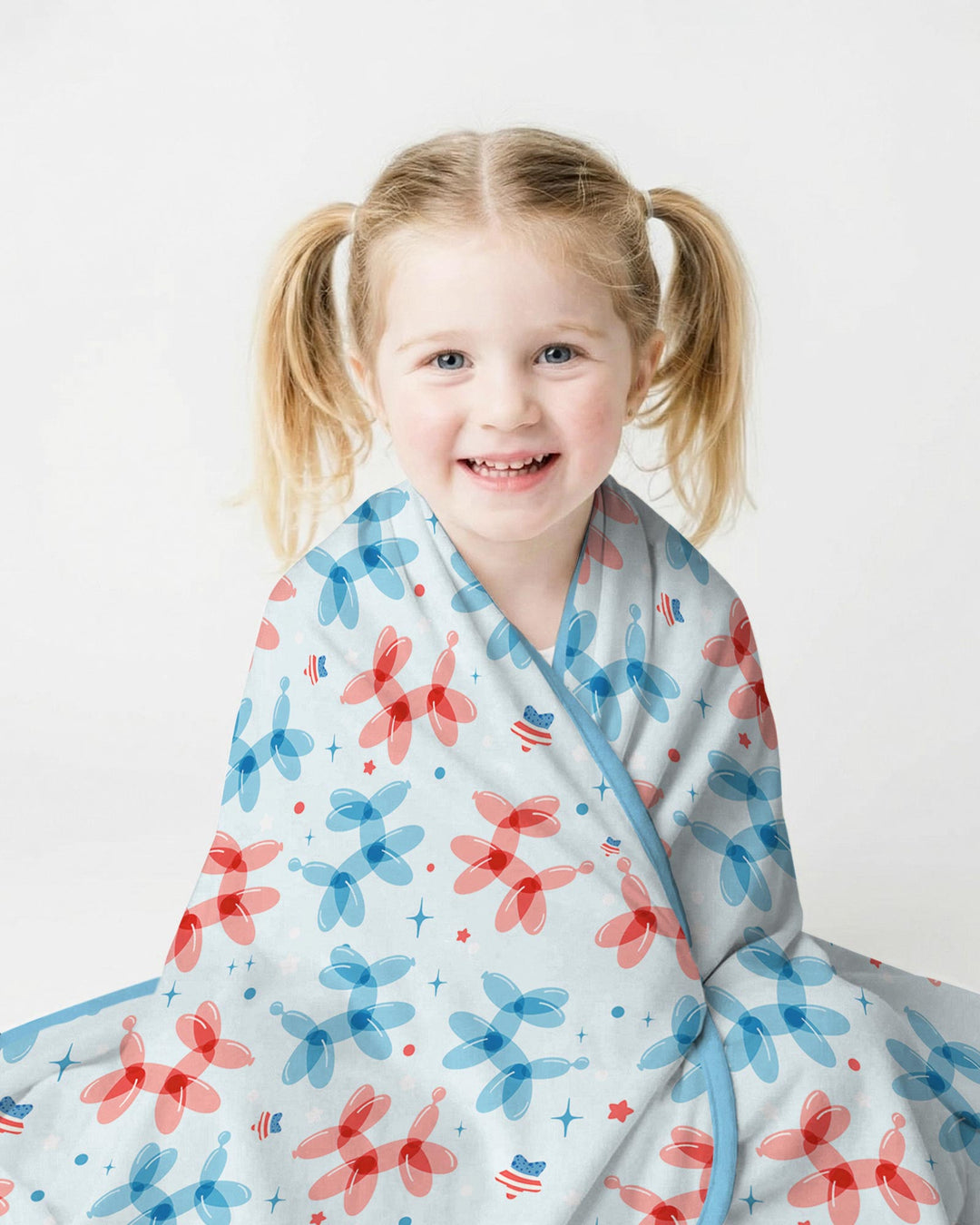 American Balloon Dog Party Bamboo Blanket