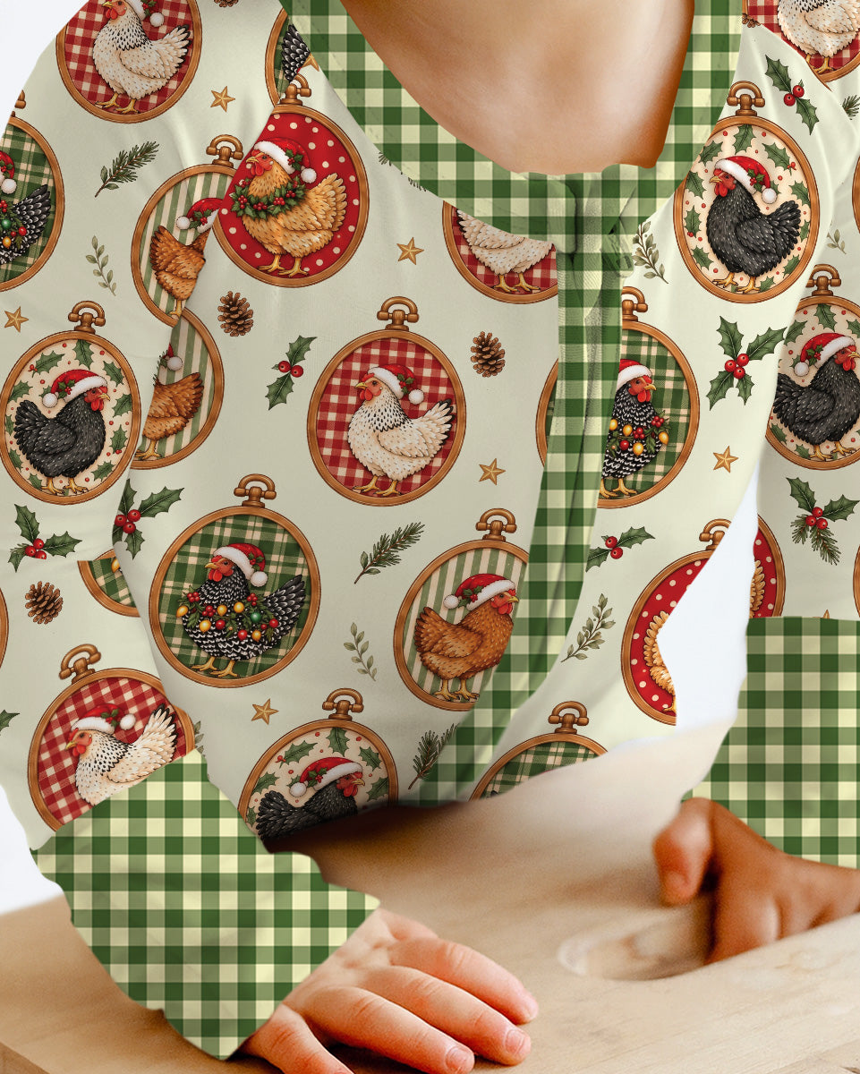 Chicken Merry Clucking Christmas Bamboo Convertible Zippy